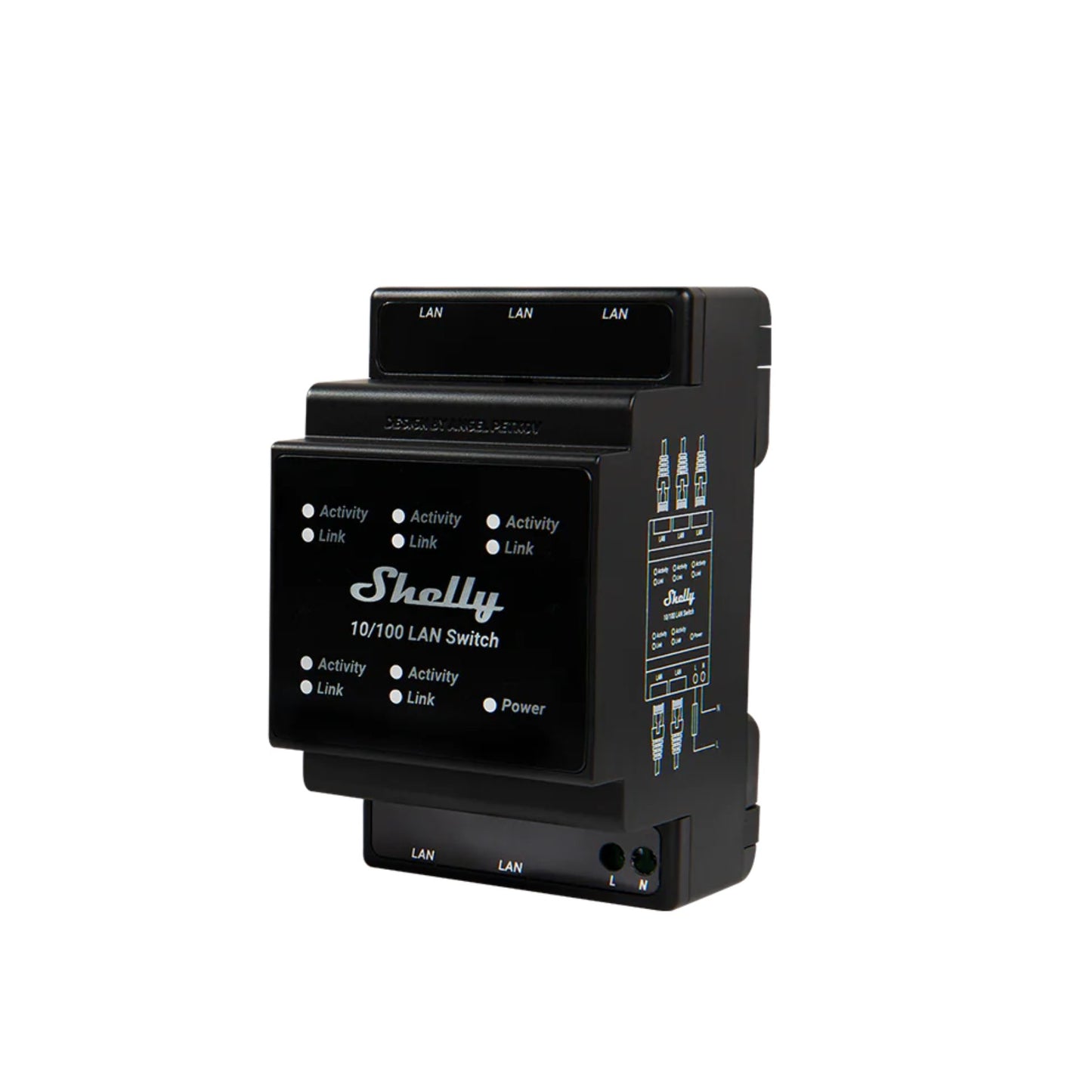Shelly DIN-Raul Mountable Ethernet LAN Switch
