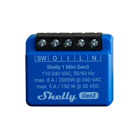 Shelly 1 Mini Gen3 WiFi Operated Smart Switch