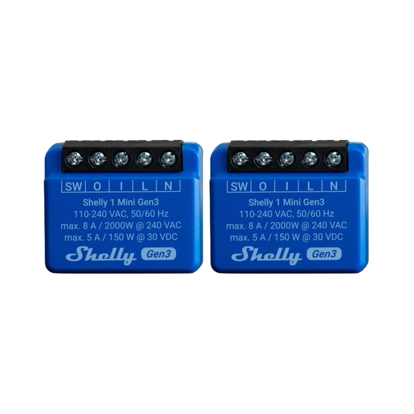 Shelly 1 Mini Gen 3 WiFi Smart Switch (Pair)