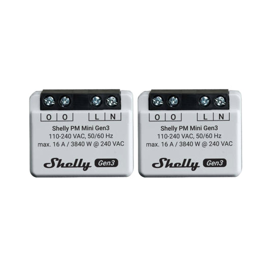 Shelly Mini PM WiFi Smart Power Meter (Pair)