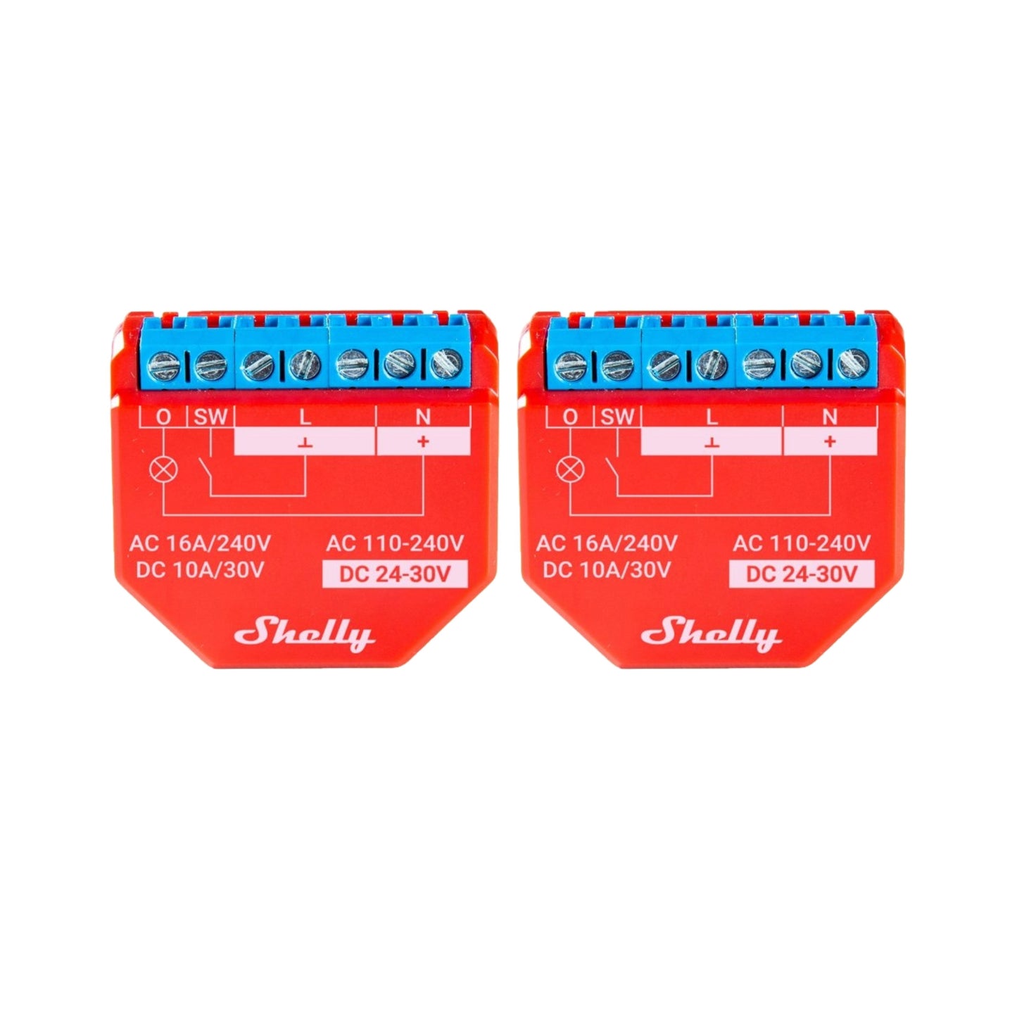 Shelly Plus 1PM WiFi Operated Smart Switch with Power Metering (Pair)
