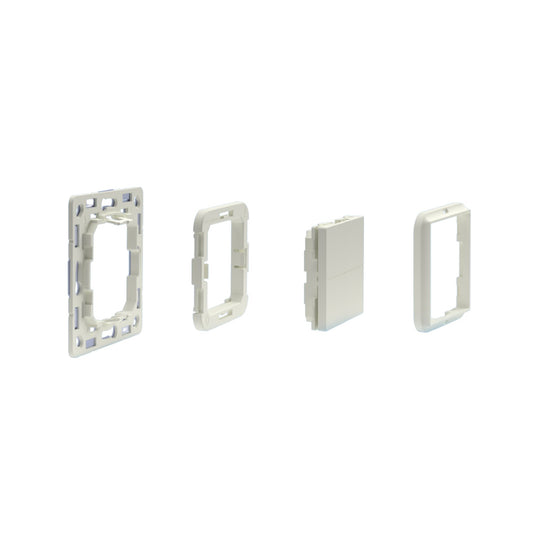 Shelly BLU Wall Switch 4 (White) with Busch-Jaeger Adapter