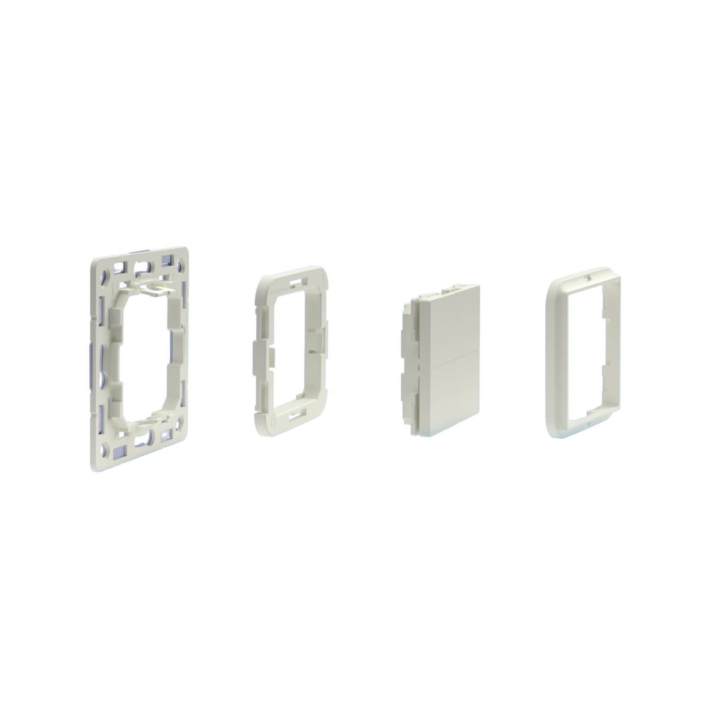 Shelly BLU Wall Switch 4 (White) with Busch-Jaeger Adapter